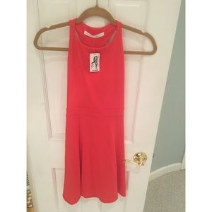 strappy back coral susana monaco dress